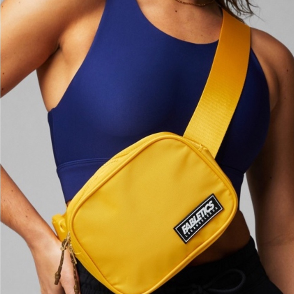Fabletics Mustard Yellow Sporty Crossbody Bag
